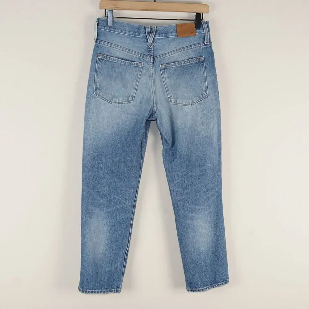 J Crew Slouchy Boyfriend Relaxed Straight Leg Blue Jeans Sz 25 Petite